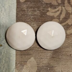 Vintage Gold Tone Round Clip On Earrings